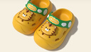 babycrayon小老虎小猪儿童拖鞋洞洞鞋夏季男童女童婴宝宝可爱凉拖鞋外穿 小黄虎 14 cm内长【140】脚长约13.5-14穿 实拍图