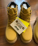 JEEP吉普童鞋儿童大黄靴子春秋款中大童皮靴工装靴儿童马丁靴 土黄35 实拍图