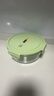 欣美雅（xinmeiya）【3件套】玻璃保鲜盒微波炉饭盒饺子盒便当盒冰箱水果收纳密封盒 抹茶绿-圆 3件套1030ml 3层 实拍图