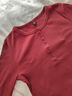 优衣库女装罗纹亨利领T恤/长袖修身短款内搭打底25新款479591 17 枣红色 L /160/88A 实拍图