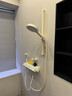 米家宝宝级简易淋浴花洒套装全铜过滤钢琴按键空气增压加大手喷洗澡沐浴器 奶油色【FOF过滤自洁除垢】 实拍图