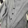 优衣库男装女装柔软绵羊毛V领针织开衫/毛衣毛衫外套478547 04 烟灰色 XS /160/76A 实拍图