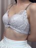 Carey Kay内衣女无钢圈聚拢文胸小胸性感蕾丝纯欲调整型少女胸罩套装送女友 烟紫色-套装(偏小一码) 80B (36) 适合小胸(AB通杯) 实拍图