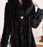 傲列100%水貂皮+狐狸大毛领裘皮大衣海宁水貂皮草外套女中长款皮草女 黑色 M（85-100斤） 实拍图