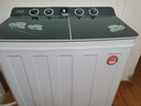 YANGZI扬子集团洗衣机半自动老式家用双桶大容量双缸洗衣机蓝光 洗脱双筒小型波轮 25KG【洗17+8脱|洗脱分离|玻璃面板】 实拍图