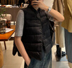 花田衣亩90%白鹅绒服马甲女2025新款秋冬季中式大衣内搭立领羽绒短款背心 黑色 90%鹅绒马甲 L 推荐体重（115-130斤） 实拍图