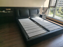 法莎蒂政府补贴现代简约进口牛皮大气1.5米床轻奢婚床意式主卧软包床 2.8mm加厚半青头层牛皮单床+单柜 【旗舰版20cm静音排骨架】1.8*2m框架 实拍图