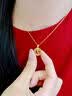中国黄金（CHINA GOLD）银杏叶黄金项链女足金织梦网套链生日礼物送女友老婆 足金织梦网银杏叶挂坠【赠S925链】纪念品 实拍图