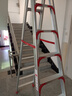 创硕 家用梯人字梯工程梯子铝合金梯货梯架 【八步梯红】加强加固款 实拍图