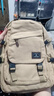 新潮代双肩包男帆布休闲学生书包商务大容量轻便旅行电脑包简约潮流背包 2007卡其色【可放15.6寸电脑】 双肩包 实拍图