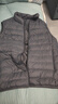 雪中飞秋冬新款男式轻薄羽绒服马甲基础男士短款羽绒秋马甲 朱墨灰|8C83 2XL 185/104A 实拍图