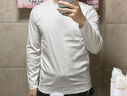 拇指白小T【李乃文三防T】二代长袖t恤男士2025秋冬纯棉t恤女白小丅打底衫 三防-白色男款 S 实拍图