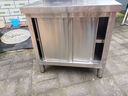 不锈钢拉门工作台操作台厨房储物柜商用打荷台面案板饭店切菜桌子 组装款长80宽50高80cm单通 实拍图