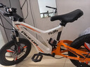 飞鸽（FLYING PIGEON）镁合金免安装前后减震儿童自行车男女中小学生双碟刹脚踏山地单车 单速白橙色整车发 码足勿贪大 镁合金18寸建议123-145cm左右 实拍图