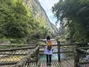 韩系ins旅行双肩包小众轻便背包户外新款大学生书包大容量登山包 橘色 实拍图