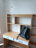 百伦百焕 实木书桌初中生学习桌带书架一体书桌北欧简约卧室办公电脑桌 原木色桌椅套装+侧柜 长110x宽50x高165cm 实拍图