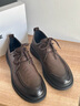 百丽通勤商务皮鞋2025男牛皮褶皱增高休闲鞋A1373AM4 棕色2  38 实拍图