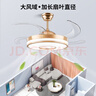 钻石牌（DIAMOND） 吊扇灯隐形风扇灯led客厅卧室吊灯饰现代简约电扇灯吸顶带灯吊扇 48寸金色圆中圆-6档遥控-正反转 实拍图