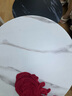 赛杉茶几客厅沙发小户型创意家用轻奢高级感圆形小圆桌阳台茶台茶桌子 70CM白纹理+50CM黑纹理+黑架 实拍图