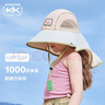 Kocotreekk树儿童帽子防晒网眼透气遮阳帽披肩大帽檐时尚简约 日暮橙 M  实拍图