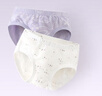 童泰（TONGTAI）女宝宝内裤棉氨透气网眼女孩双层抗菌平角裤女童三角短裤2条 白/紫 2条 120 cm 实拍图
