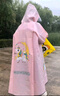 牧萌儿童雨衣带书包位男童女童女孩加长全身学生雨披 粉美人鱼 3XL 实拍图