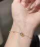 中国黄金（CHINA GOLD） 18k黄金环环相扣手链女款双环纪念老婆生日礼物情人节礼物送女友 18K金环环相扣手链【品牌礼盒】 约0.75g 实拍图