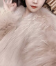 傲列2024秋冬轻奢品质貉子毛双面编织皮草女中长减龄狐狸毛毛外套大衣 豆沙色 均码 实拍图