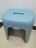 禧天龙大承重坚固防滑塑料凳子 换鞋方凳浴室凳 耐磨椅子 中凳 石青 实拍图