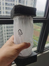 苏泊尔（SUPOR）玻璃杯茶水分离男士水杯双层高硼硅玻璃耐高温大容量泡茶杯子礼物 行砚黑280mL 实拍图