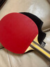 红双喜三星乒乓球拍 横拍H3002单拍附拍套乒乓球 实拍图