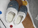 猫力棉拖鞋男士秋冬季居家户外穿厚底毛绒保暖防滑舒适半包跟月子鞋女 灰色 42-43 (250mm)适合41-42 实拍图