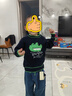 巴拉巴拉童装儿童毛衣男童针织衫女童毛衫秋装冬宝宝衣服卡通萌趣 深蓝80821 110 cm 实拍图