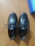 意尔康皮鞋男软底舒适商务休闲鞋春秋圆头系带新款 53429W 黑色 42 实拍图