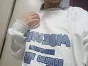 娇茹妮 原宿圆领无帽卫衣女秋冬中长款慵懒宽松百搭打底衫班服上衣外套 白色加绒（高品质不易起球） M (90—109斤） 实拍图