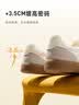 百丽男鞋网面休闲鞋运动板鞋轻盈增高新款德训鞋A2024 白灰-透气 38 实拍图