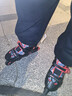 米高轮滑鞋S3儿童花样溜冰鞋套装高端平花四码调节直排初学花式旱冰鞋 黑色鞋 L (37-40) 实拍图