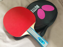 蝴蝶六星乒乓球拍 横拍 双面反胶皮纯木底板602成品单只 内含拍包 实拍图