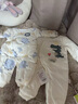 婧麒（JOYNCLEON）新生儿棉服秋冬季初生宝宝夹棉连体衣婴儿加厚棉袄外出服冬款 动物乐园斜襟 66cm 实拍图