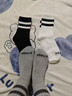 特步秋冬季儿童袜【7A抗菌】纯棉运动防臭中筒袜吸汗透气中大童校园袜 黑白灰【抗菌防臭】3双 M【33-37码】 实拍图