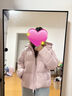 森马（Semir）羽绒服女冬90绒子短款三防花苞帽25高蓬防风连帽外套109725113028 实拍图