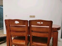春花秋月餐桌 实木餐桌 可伸缩折叠圆桌家用餐桌椅子全套中式饭桌餐厅家具 榉木色 1.35米 单桌【不含椅】 实拍图