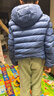 迷你巴拉儿童羽绒服男女童厚款保暖连帽棉服防风保暖羽绒外套【防水透湿】 冰蓝80935 【白鸭绒-1000+洁净度】 160 【充绒量72.4g】 实拍图