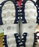 斯凯奇（Skechers）女鞋小白熊女士休闲鞋子厚底增高百搭运动软底老爹鞋女99999863 白色/海军蓝色/WNV1 35.5 实拍图
