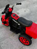 巴布豆（BOBDOG）儿童电动车3-6岁儿童摩托车可坐大人宝宝儿童三轮遥控车玩具 黑红【单驱】加宽车轮+长续航+灯光音乐 实拍图