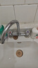 淘果（TAOGUO）老式面盆双孔冷热水龙头洗脸盆15公分中距三孔厨房双把洗菜盆龙头 A款【大弯款】 实拍图