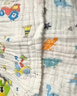 三利纯棉6层中空纱布儿童毛巾4条婴幼儿口水巾宝宝可挂洗脸擦手小毛巾 实拍图