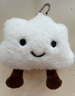 网红笑脸可爱小云朵创意毛绒玩偶少女心钥匙扣背包挂饰挂件小礼品 白色云朵/ 实拍图
