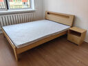 图柔【顺丰闪发】床实木床现代简约双人床主卧大床单人床出租床 单床+10CM床垫+床头柜*1 1.5*2米 框架结构 实拍图