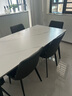 全友家居意式岩板餐桌椅子组合套装客厅家用现代简约吃饭桌政府补贴 岩板|白色|1.6米桌+86椅灰色*6 实拍图